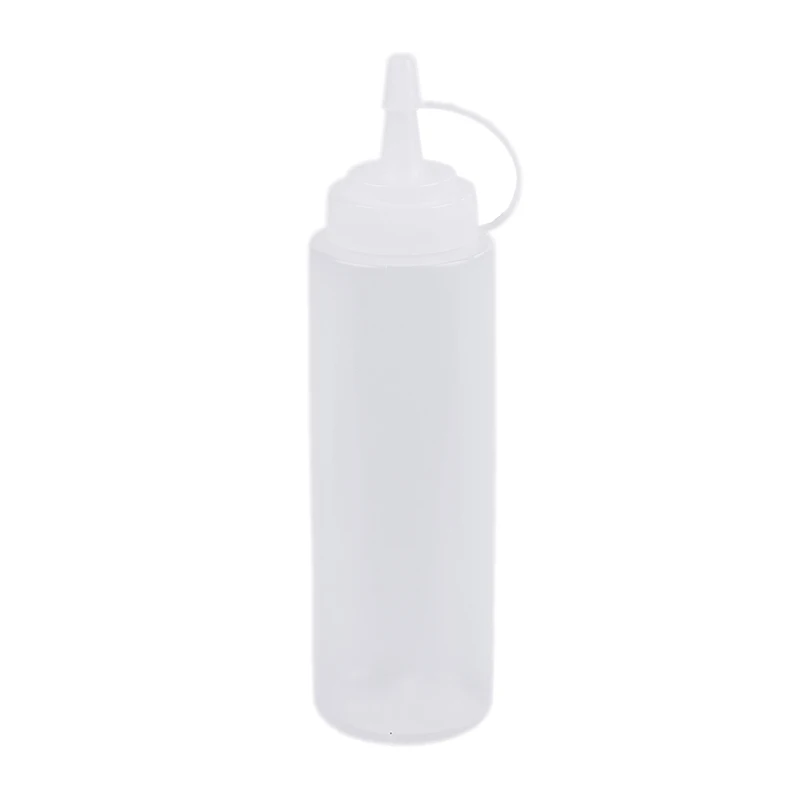 Plastic Squeeze Bottle Dispenser 8oz Storage Bottle for Sauce Honey Cream Oil Cake Sushi Deco Tools Jam Spices Tomato Holder Jar