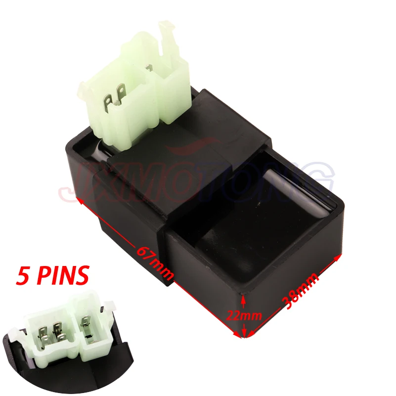 5 Pin 4+1 PINS AC Fired Racing CDI Box for Motorcycle 50cc 70cc 90cc 110cc Dirt Bike Scooter ATV Metal Plastic