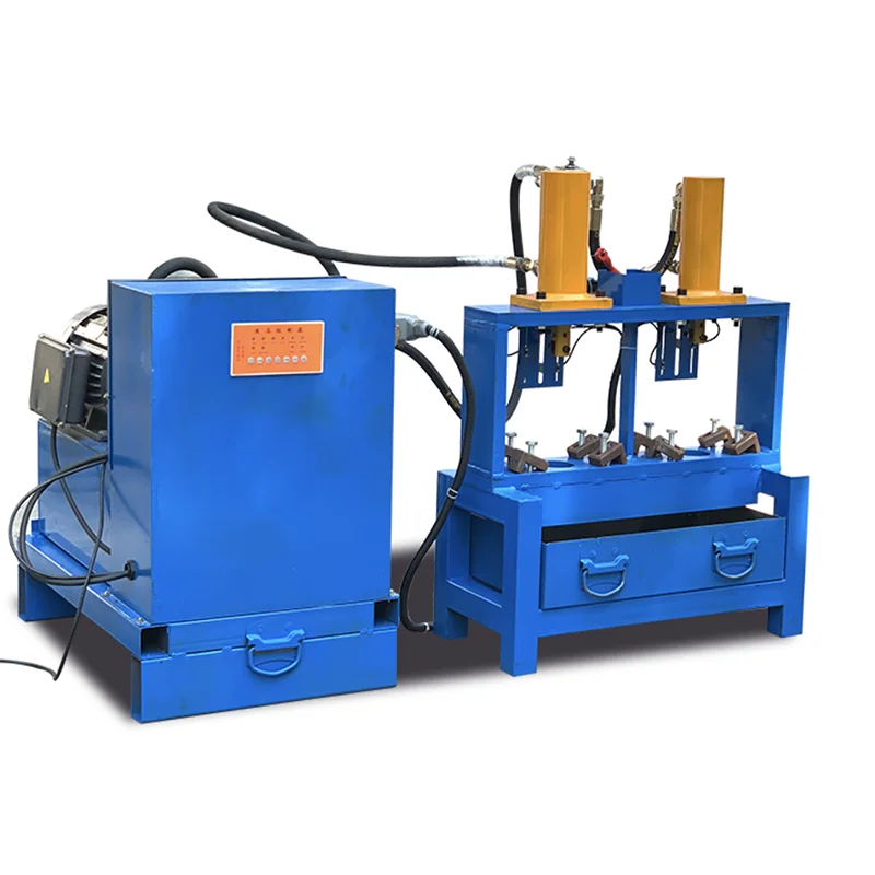 

220v 2.2kw 80 double cylinder working stainless steel portable split type angle iron square pipe hydraulic punching machine