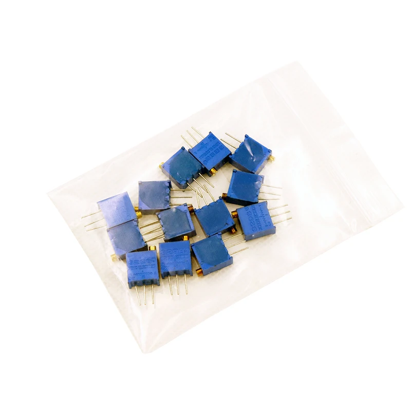 13pcs = 13kinds * 1pcs 3296W adjustable potentiometer Kit contains  100R 200R 500R 1K 2K 5K 10K 20K 50K 100K 200K 1M