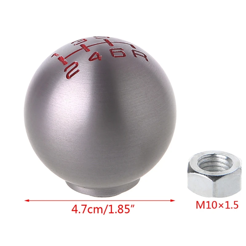 Aluminum 6 Speed Manual Shift Knob Gear M10x1.5 Thread For Honda Q39F