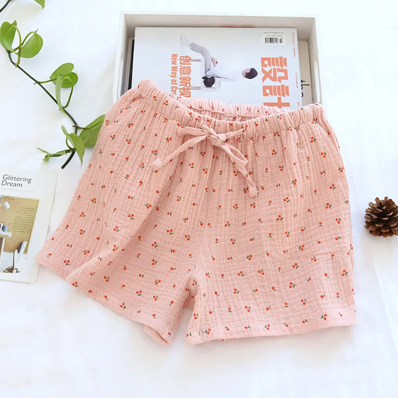 Summer new multi color crepe women\'s shorts loose leisure home Cool Short Pajamas beach pants