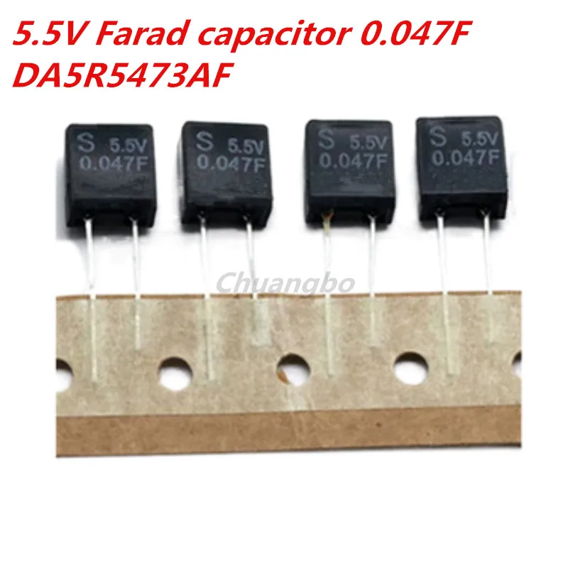 2pcs Super Farad Capacitor 5.5V 0.1F 0.22F 0.33F 5.5V 0.047F Square Capacitor 2 feet Farad Capacitor