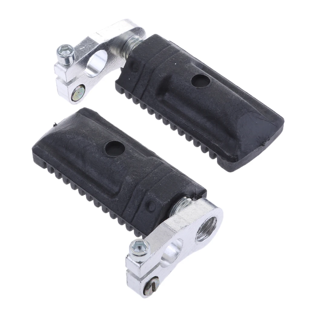 2x Iron Motorcycle Front Foot Pedals Footrests For 47cc/49cc Mini Pocket Dirt Bikes