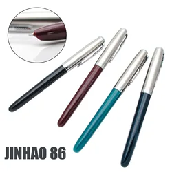 Jinhao 86 Resin Classic Fountain Pen Silver Cap Extra Fine Nib 0.38mm Ink Pen students gift office school business writing pens