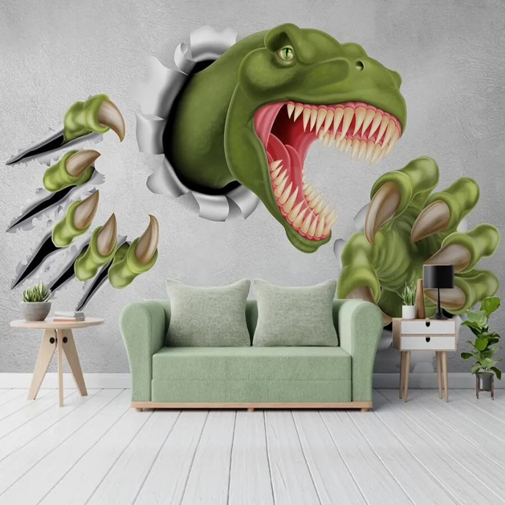 

milofi custom large mural wallpaper 3D stereo wall dinosaur children's room background mural wallpaper