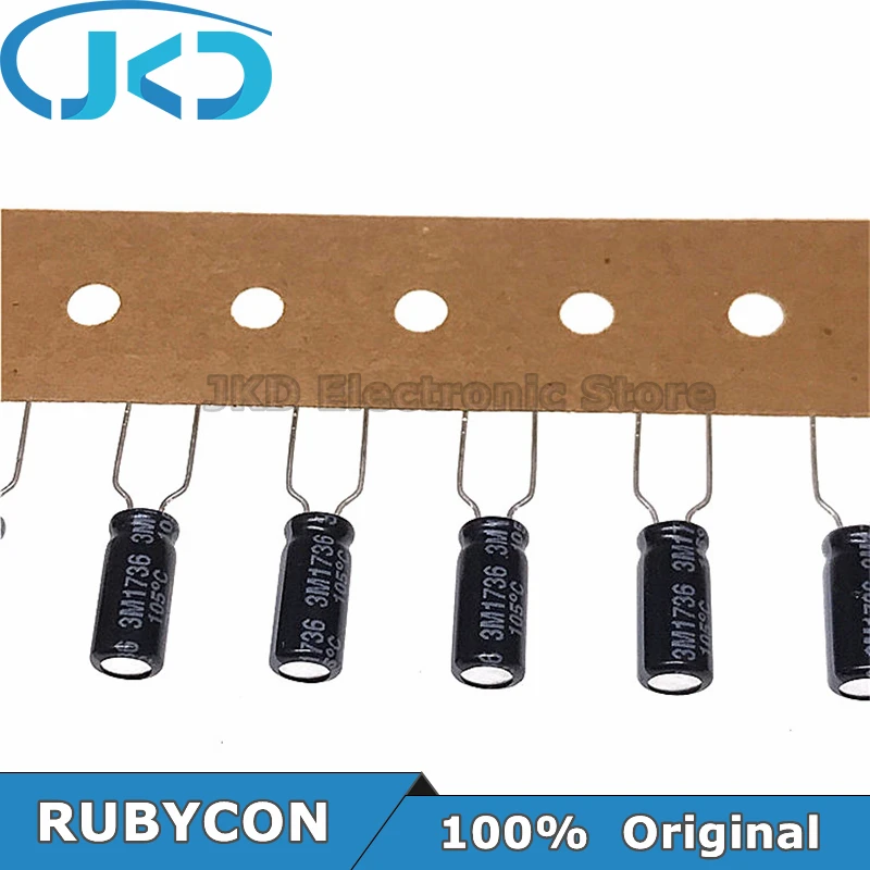 50pcs RUBYCON 27UF 50V 5*11mm 27UF50V 50V27UF 5x11mm Aluminum Electrolytic Capacitor 100% Original