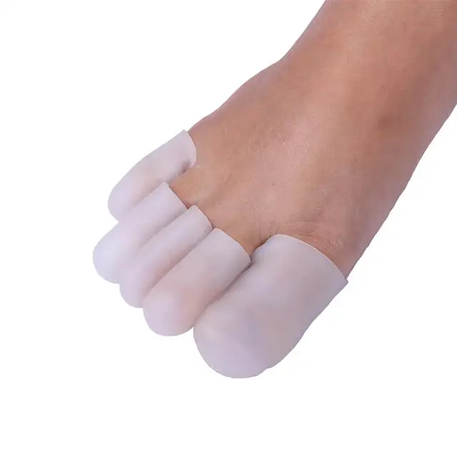 5 Pairs miękkiego silikonu Toe rękaw żel separatory palców pokrywa ochraniacz palców u stóp Toe prawidłowe dla kukurydzy pęcherze Bunion ulga w bólu