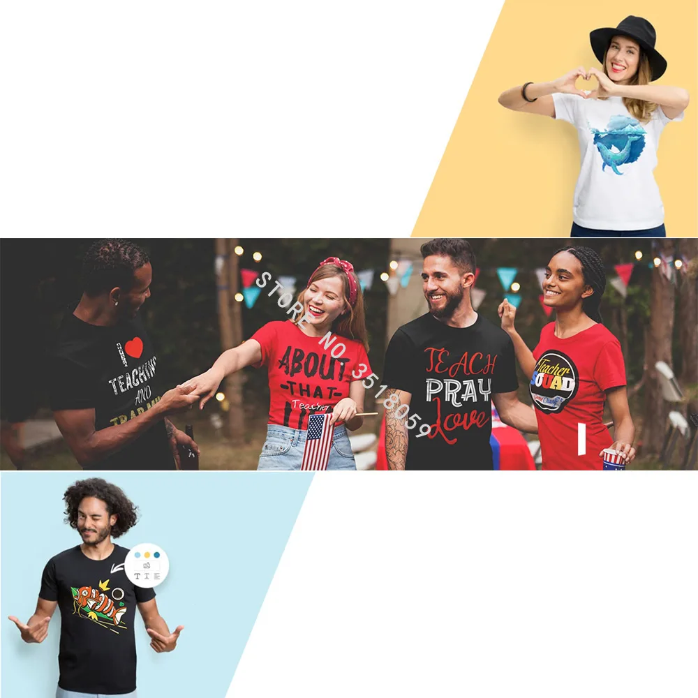 Men T-shirt Letter Tshirt Staff Business Event Concert Production Show Band Cotton Tees Graphic Novelty T Shirt