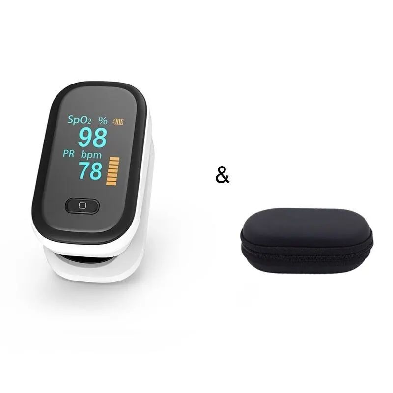 Digital Finger Pulse Fingertip Oled Portable Oximeter SPO2 PR PI 8 hours sleep monitor Blood Oxygen Oximetro De Dedo with case