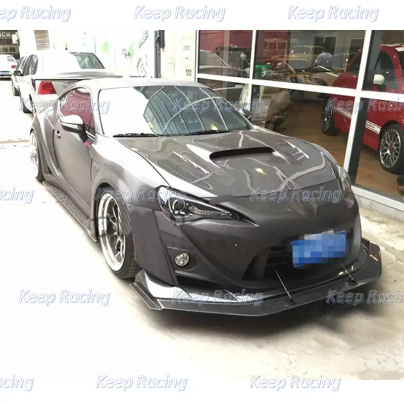 VRS Style Wide Ver. Front Bumper Portion Carbon Side Skirt Glass Fiber Fender FRP Rear Diffuser For FT86 GT86 FRS ZN6 BRZ ZC6