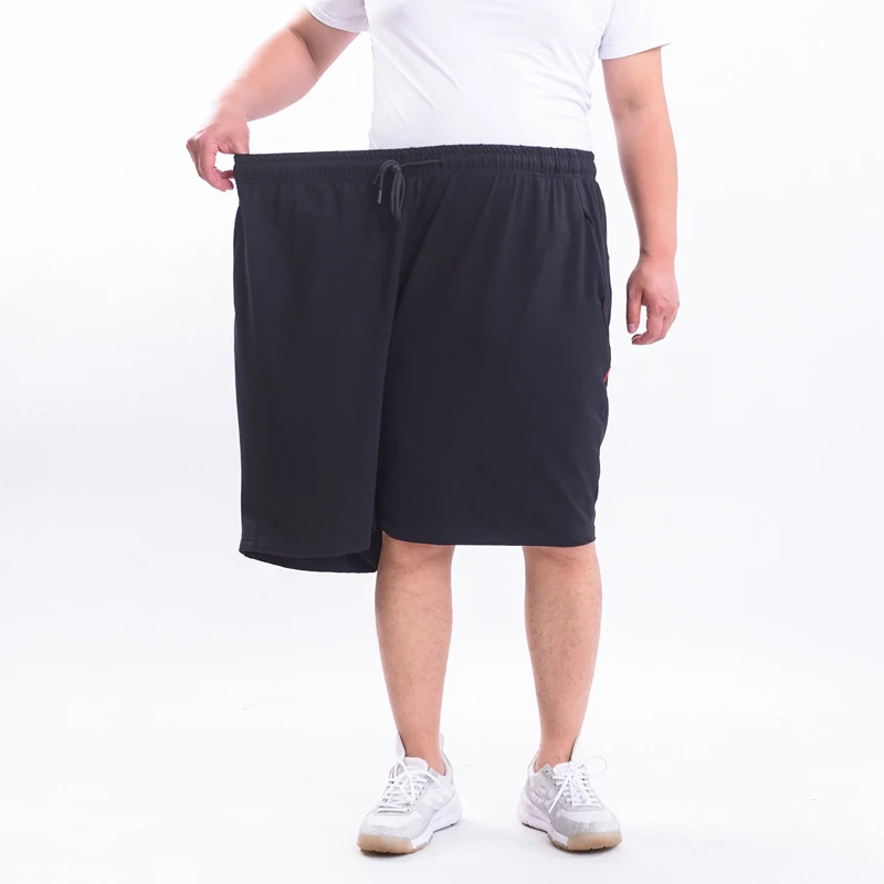Men's plus size shorts plus size 13XL 15XL waist 183cm summer large elastic sports casual loose large size 58 66 black shorts