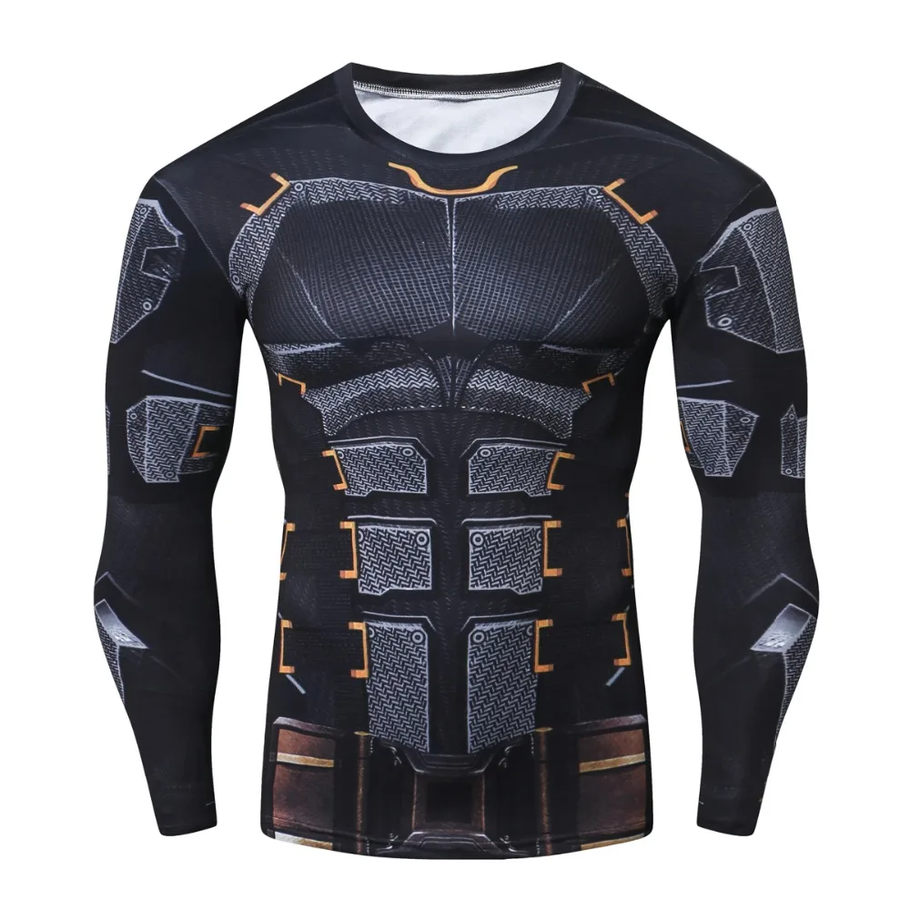 Compression Summer T Shirt Men Fashion Casual Long Sleeve Men T-Shirt Tops Skinny Fitness Clothing Tee Shirt