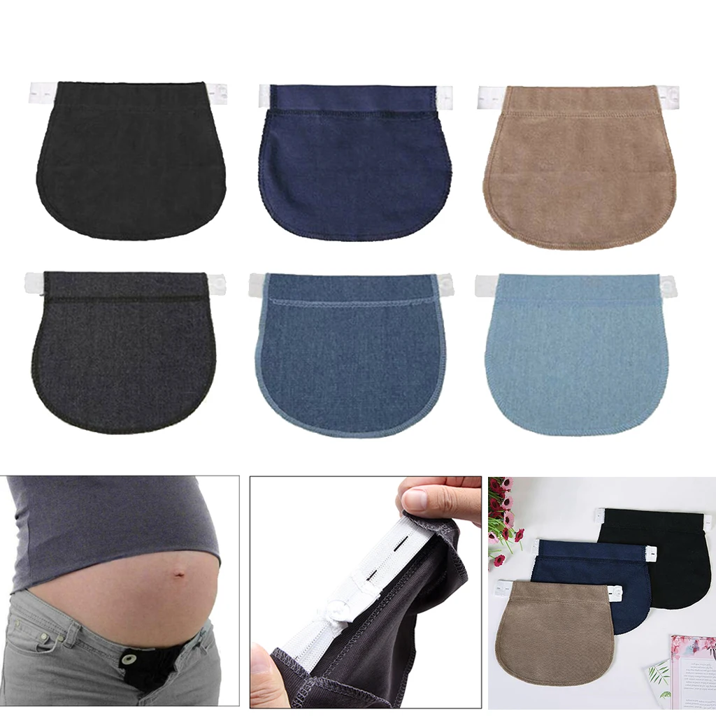 3 Colors Jeans Pants Extender for Pregnancy Waistbands Maternity Pants Extenders Straps Adjustable Pant Button Extenders