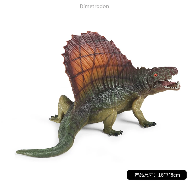 Dimetrodon Dinosaur Action Figure para Crianças, Velociraptor e Heterodons, Model Toy Gift, Modelos de Simulação