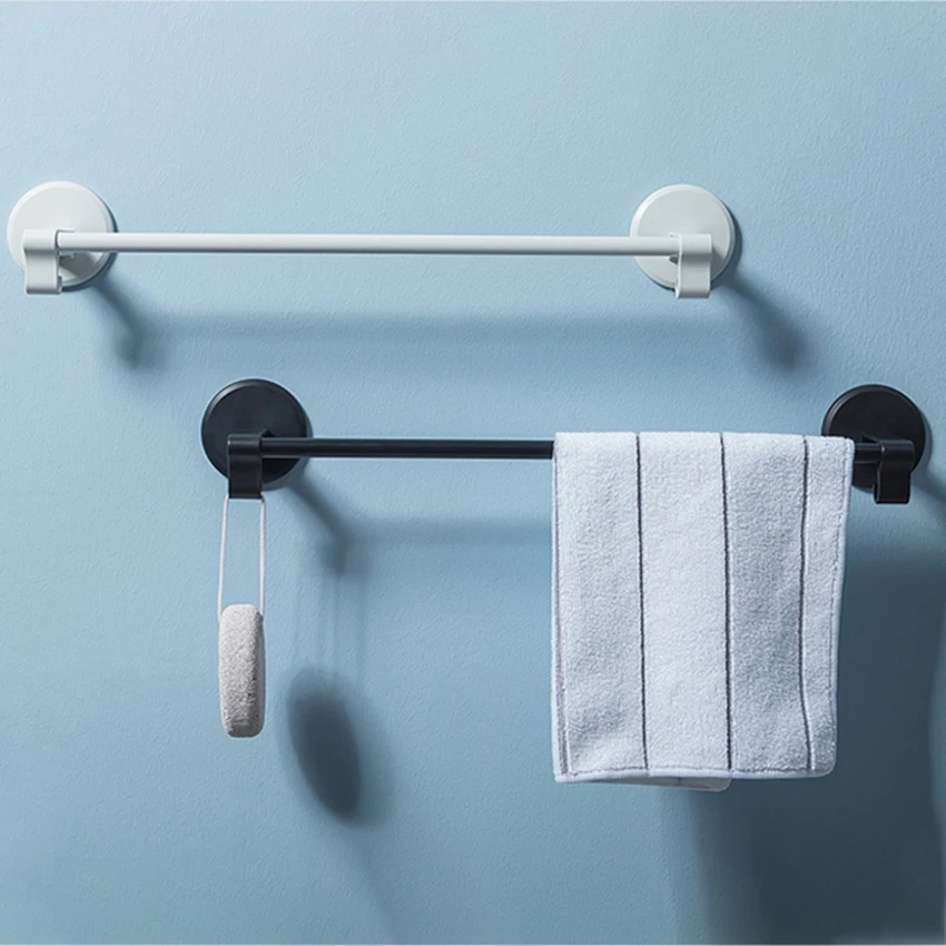 Bathroom Towel Bars Stand with Hooks, Hanging Slippers Rack, Storage Shelf, Bath Towel Holders, Kitchen Scouring Pad Rag Racks