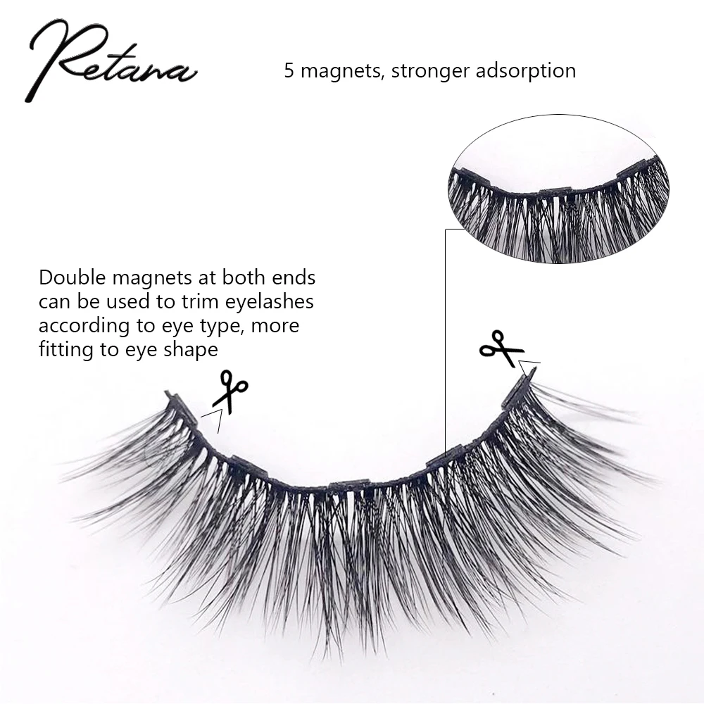 ชุดใหม่ของ 2 คู่ eyelash Magnetic MAGNET False eyelash Eyeliner Liquid แหนบ eyelash EXTENSION แต่งหน้าชุด