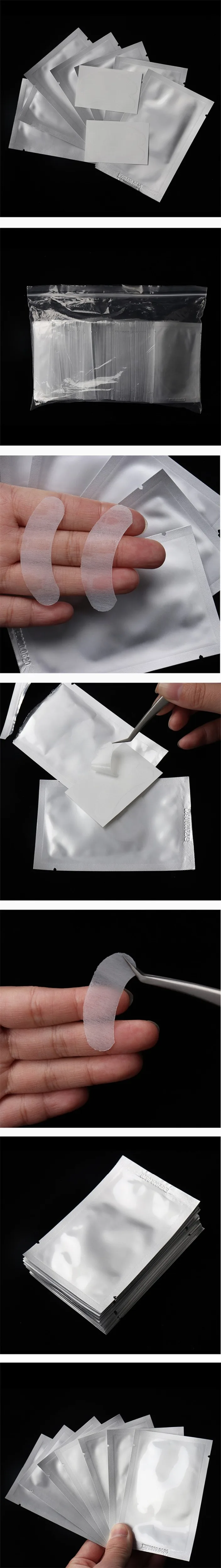 100 Paar super dünne Augen polster Hydro gel Augenklappe Kollagen Hyaluron Wimpern Pads Gel pflaster fusselfrei nicht empfindlich – Detail 2