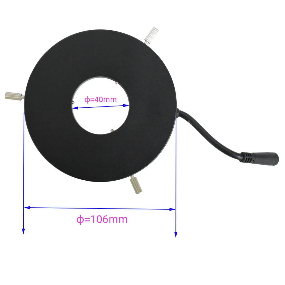 Four-Wheel Drive Independent Brightness Adjustment 208 Lamp Beads LED Light Source Industrial Microscope Ring Illuminator