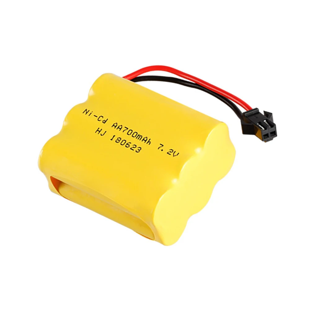 1ピース/ロット7.2v 700mah ni-cdバッテリーパック + 充電器おもちゃの車タンク列車ロボットボート銃ni-cd aa 7.2v充電式バッテリー