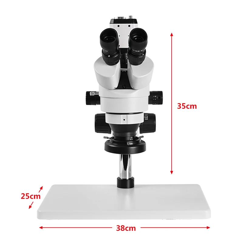 HD digital Trinocular Stereo Microscope zoom 3.5 90x + Large workbench+1080P camera USB VGA CVBS + LED Ring Light +1/3 adapter