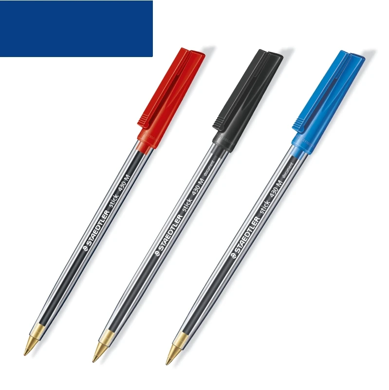 10pcs STAEDTLER Ballpoint Pen 430 F/M Classic Bees Ballpoint Pens Student Office Painting Red Blue Black Ball Pen Writing Pen