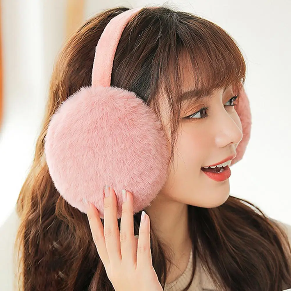 Earmuff penghangat telinga bulat mewah dapat dilepas musim dingin penutup telinga luar ruangan penghangat warna-warni uniseks penutup telinga pelindung telinga Shield наушники