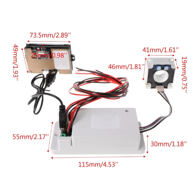 500V 100A 200A 500A Wireless Voltmeter Ammeter Coulometer Battery Power Meter