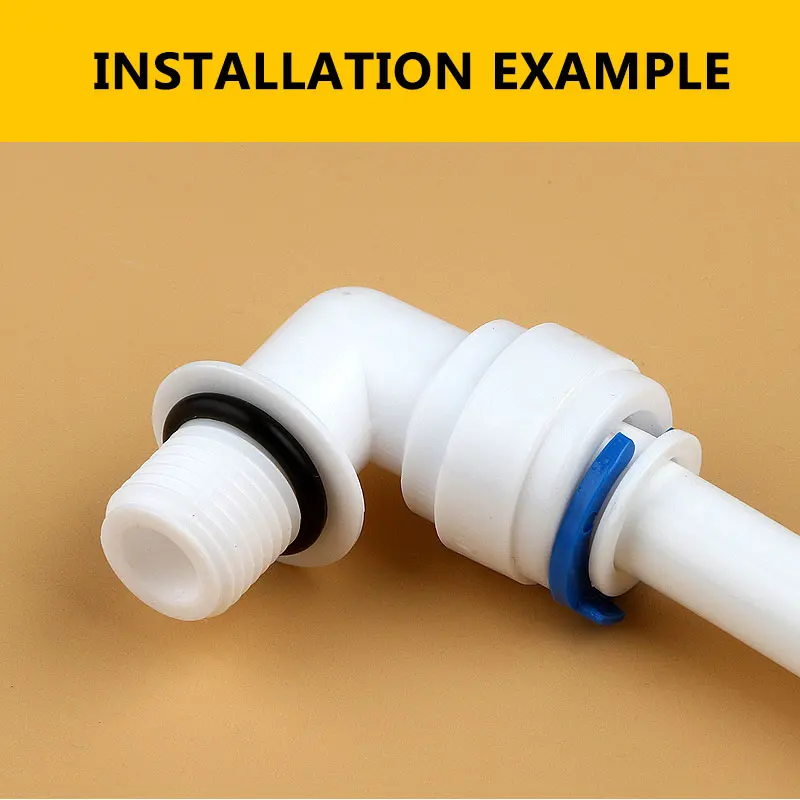 1/4 "外部スレッド3/8" チューブパイプ接続とシールリング4064肘直径13ミリメートルクイックコネクトフィルターro水