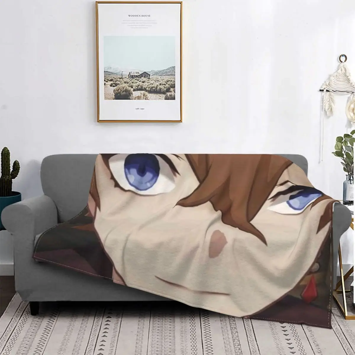 Childe Genshin Impact Flannel Blanket Anime Fashion Throw Blankets for Sofa Bedding Lounge 150*125cm Bedspread