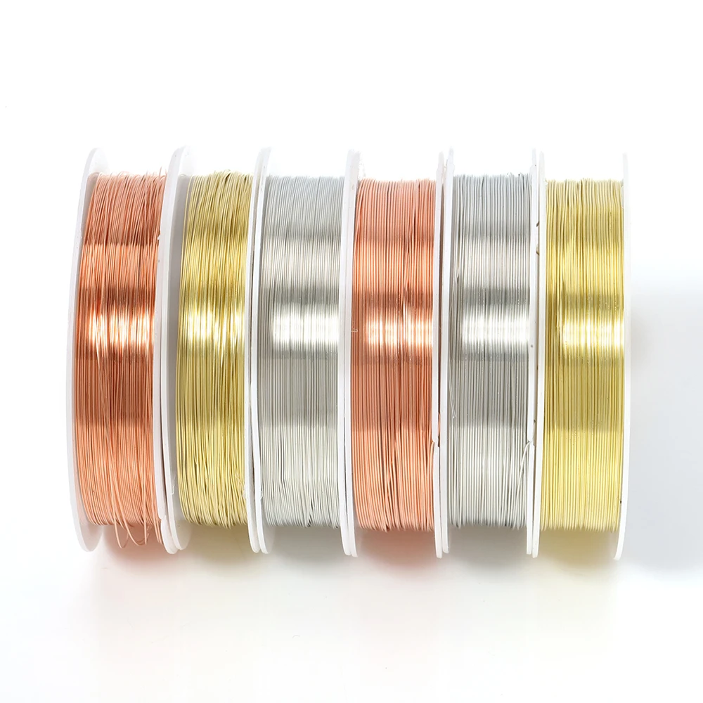 1.5-15meters/Roll Beading Wire Sturdy Gold Color Copper Beading Cord for DIY Making Wire String Handmade Accessories Wholesale