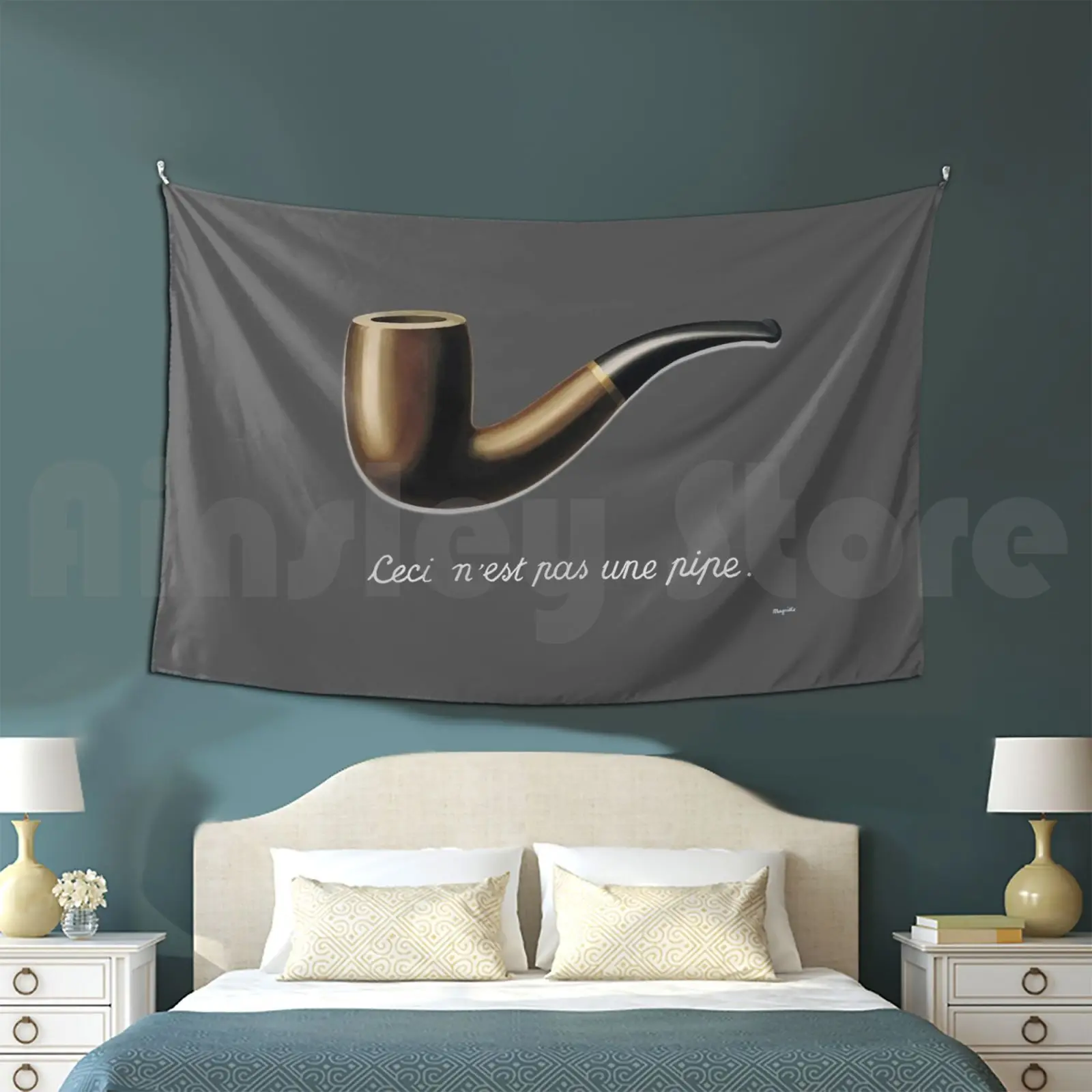 Tapestry This Is Not A Pipe , Ceci N& ; Amp ; #39 ; Est Pas Une Pipe , Magritte Inspired , Sketch , Online Store ,