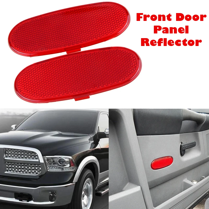 Interior Front Door Panel Reflector Safety Signs Fit for 2002-2008 Dodge Ram 1500,2003-2009 Dodge Ram 2500/3500,Car Accessories