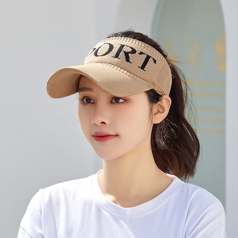 

Fashion Lovely Lady Empty Top Knitted Sun Hat Male Female Sport Climing Outdoor Running Riding Sunscreen Baseball Cap Party Gift