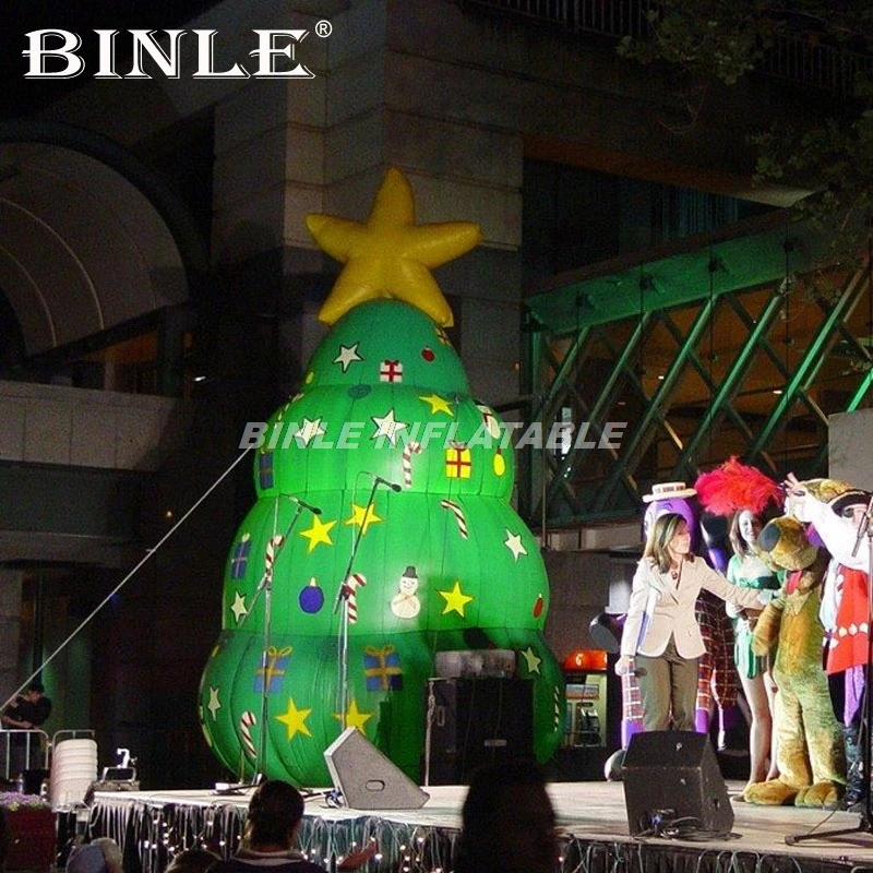 Hot sale giant led inflatable christmas tree/snowing xmas tree for outdoor decoration