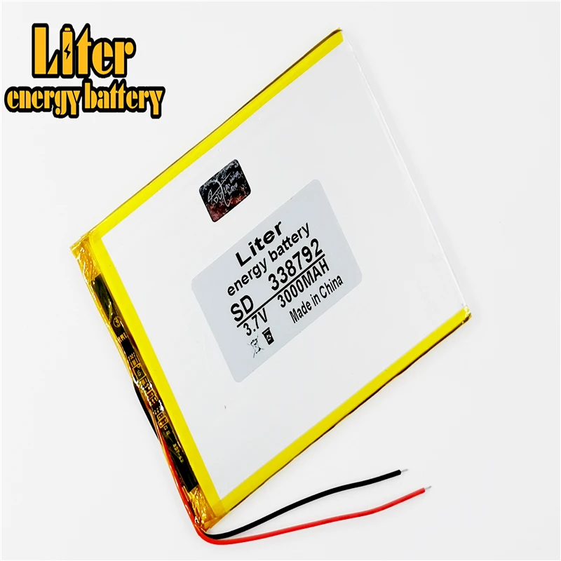 ที่ดีที่สุดแบตเตอรี่ยี่ห้อขนาด 338792 3.7V 3000mah แบตเตอรี่ลิเธียมโพลิเมอร์ป้องกันสำหรับ Power Bank Digi