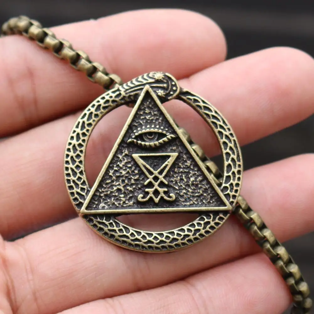 Man Talisman Sigil Of Lucife Satanic Sigil Of Baphomet Pagan Satan Male Necklace Witch Witchcraft Jewelry