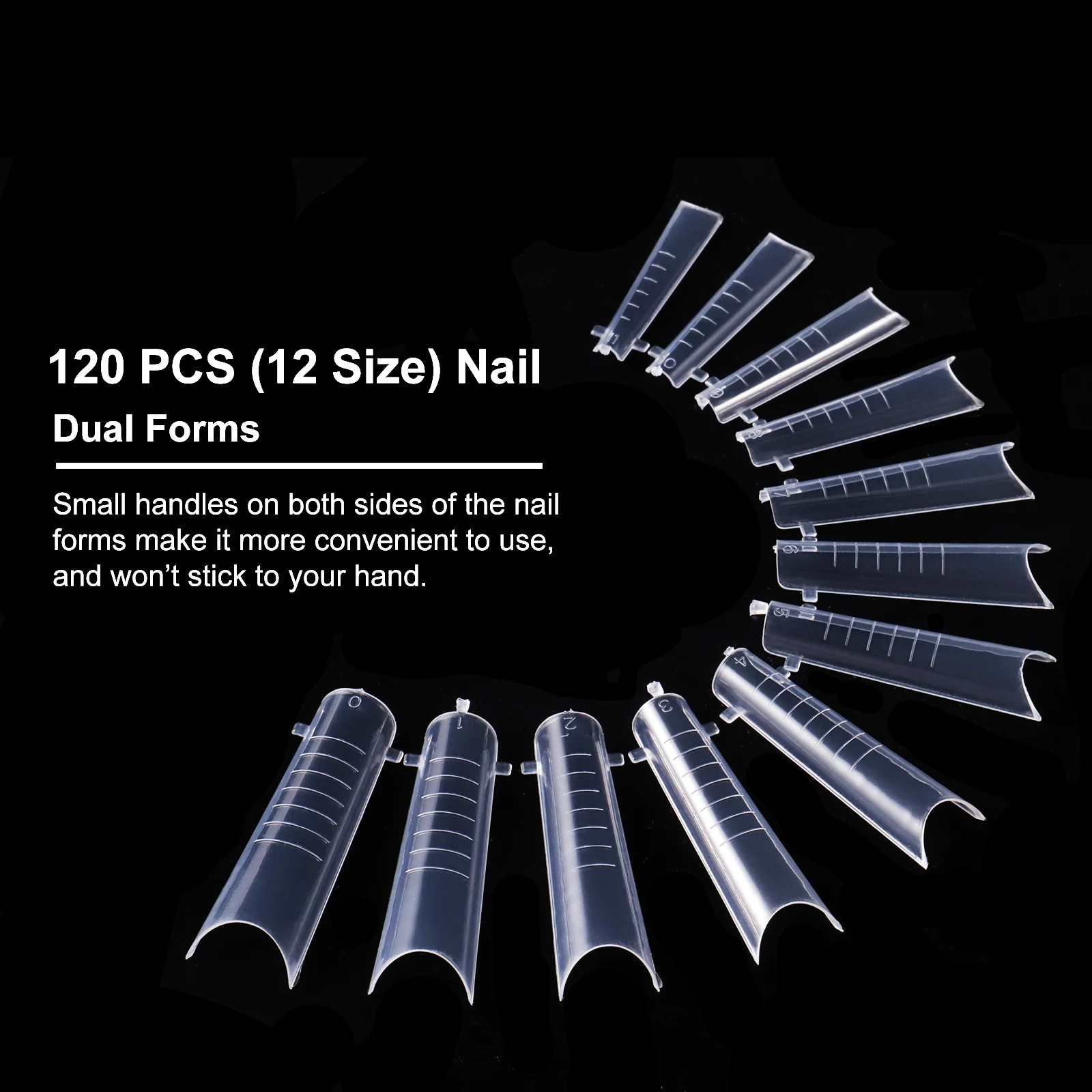 

Half cover stiletto Coffin Quick Building Dual Extension Forms False Tips Poly Nail Gel System UV Acrylic Art Top Mold