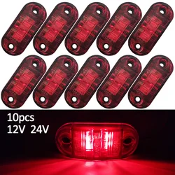 10PCS 24V Truck lights Led Marker Light Car Bus Truck Lorry Side Marker Indicator Trailer Light Rear Side Lamp External Light