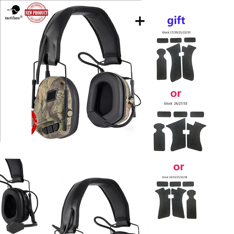 

Tactical Headset Electronic Noise Reduction Head-mounted 52~64cm Head Phone With PTT For Airsoft Hunting