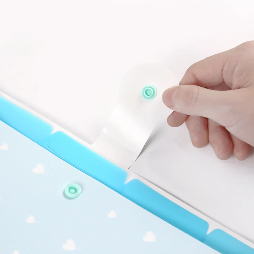 A4 Document Bag Paper File Folder Stationery Multi-layer Cartoon Cute Student Large Capacity Storage Expanding Wallet 5 grid