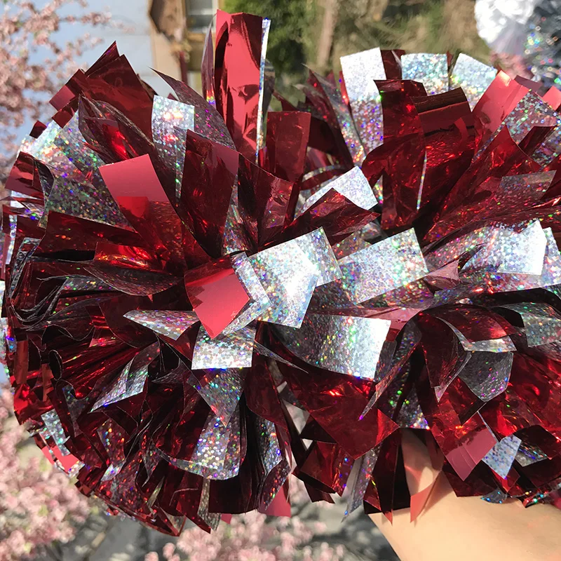 Cheerleader Practice Pom Pom, Handmade Baton Cosplay Poms, 6 