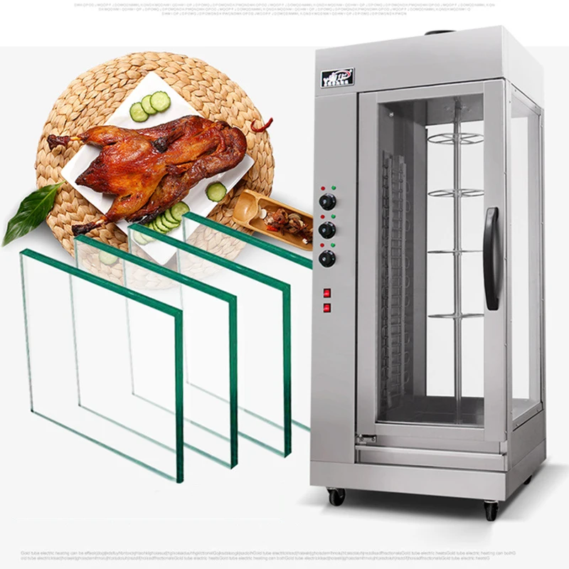 Horno de pato asado de YF-18, caja de aves de corral asadas de Gas, de 220V con calefacción eléctrica, horno de pescado a la parrilla