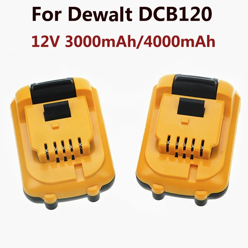 Replacement for Dewalt DCB120 Lithium-ion Batteries 12V 3Ah 4Ah Battery DCB123 DCB125 DCB124 DCB122 DCD710 Power Tools Battery