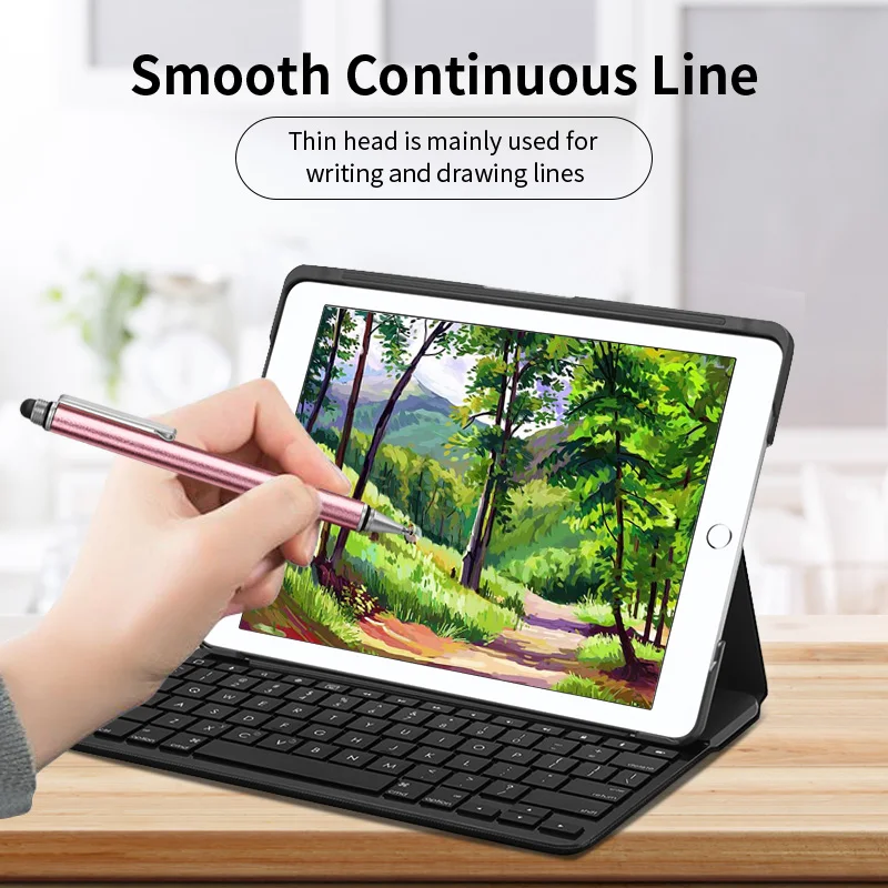 2 In 1 Stylus For Smartphone Tablet Touch Pen Thick Thin Drawing Android Mobile Phone Screen Stylus Universal Capacitive Pencil