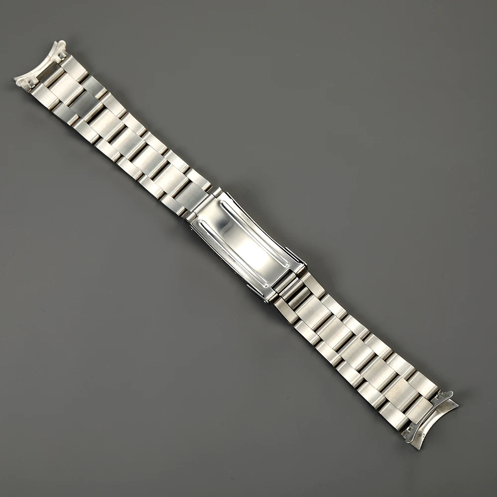 20mm Curved End Glide Oysterr Stainless Steel Solid Bracelet Watch Strap For RLX Watch