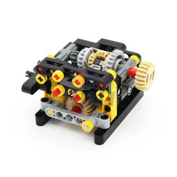 MOC High-tech Automatic Gear Change Version of 2 Speed Gearbox Model Building Blocks Bricks Compatible with PF Set DIY Toys