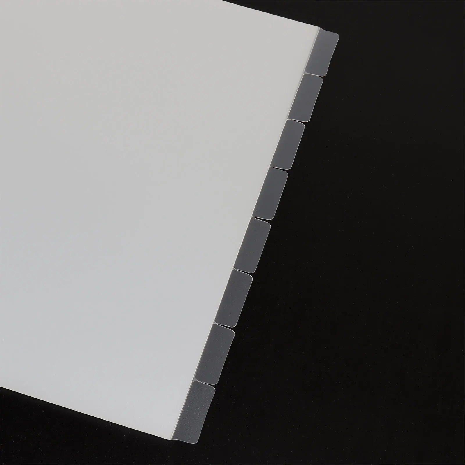 Divisórias para notebook, letras estilo eua, plástico fosco, transparente, 8.5 polegadas, x 11 polegadas, para fichário