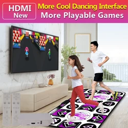 Polymères de danse pour adultes et enfants, couverture itude HDMI, tapis double exercice, tapis antidérapant, polymère de piste de danse, jeux de famille