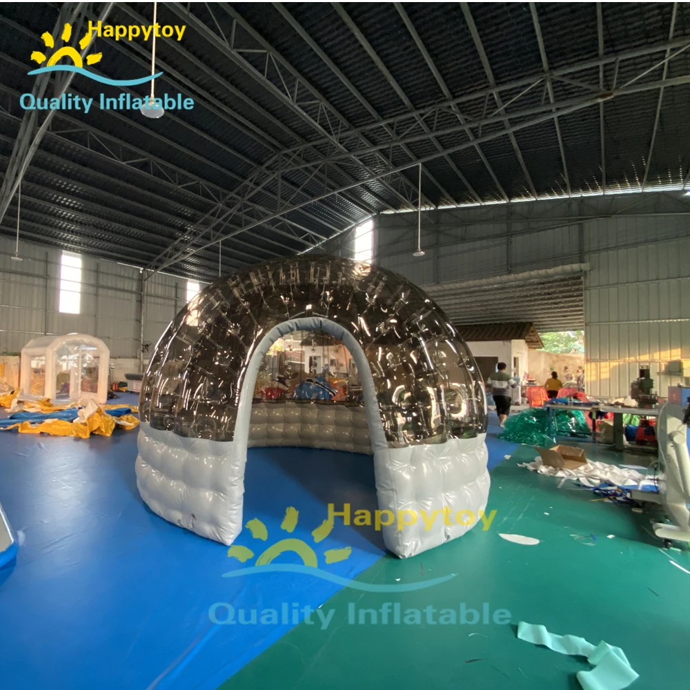 Double Layers Pvc One Time Blower Up Bubble Camping Inflatable Igloo Tent